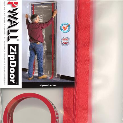 Zipwall ZipDoor Standard Door Kit w/2-sided tape